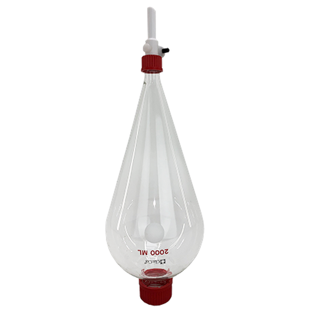 Separatory funnel, with PTFE cap and spout, 2000ml